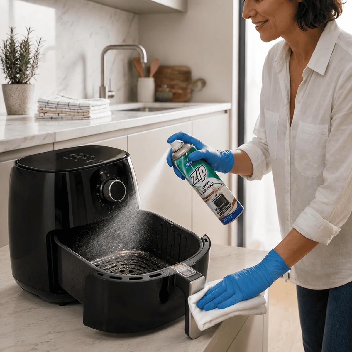 Aplicando na air fryer