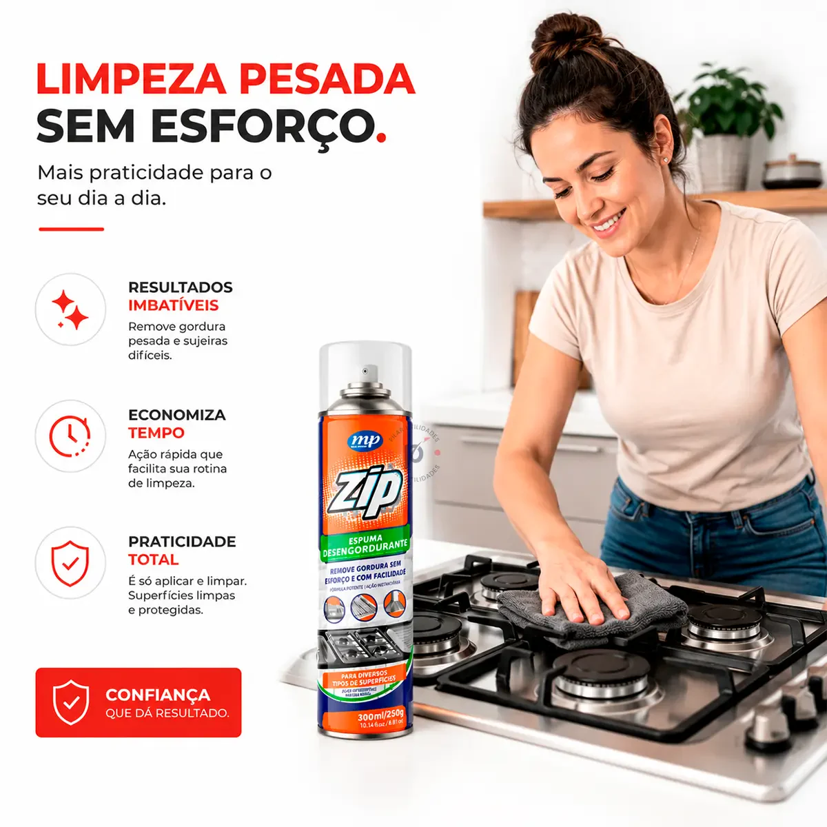 Limpeza pesada sem esforço